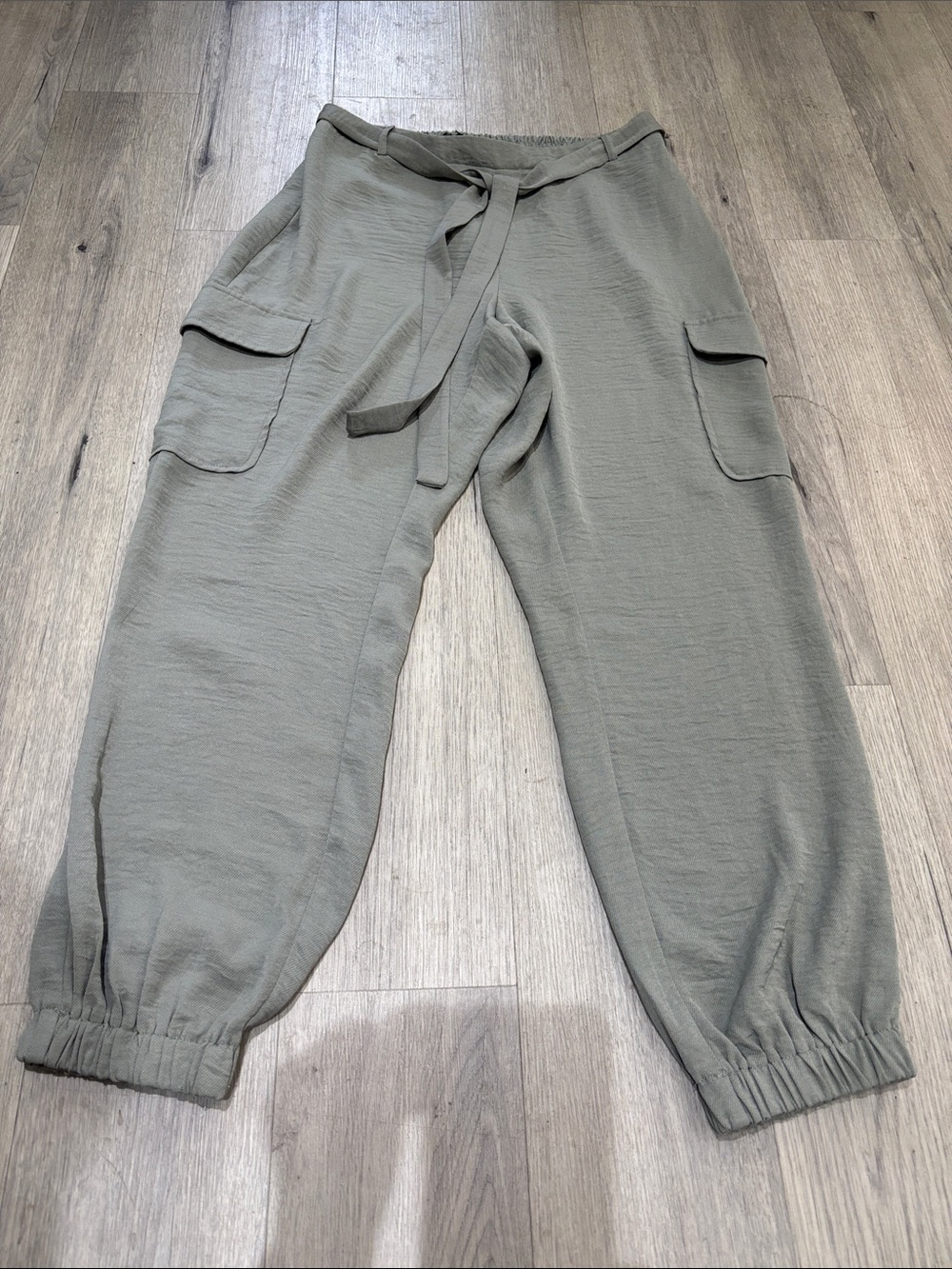 Soho Olive Green Cargo Jogger Sweatpants